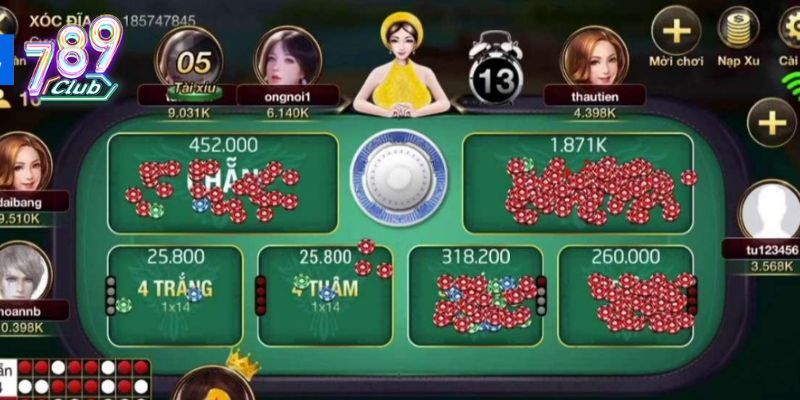 Thử vận may cùng xóc đĩa 789Club